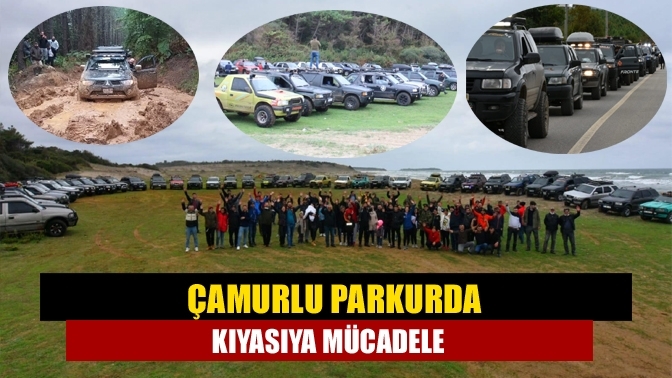 Çamurlu parkurda kıyasıya mücadele