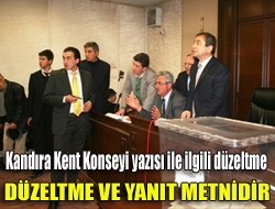 DÜZELTME VE YANIT METNİDİR