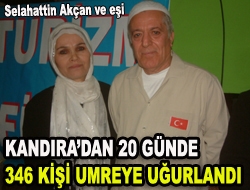 Kandıradan 20 günde 346 kişi umreye uğurlandı.