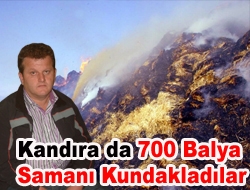 Kandıra’da 700 balya samanı kundakladılar