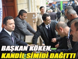 Başkan Köken, kandil simidi dağıttı