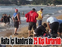 Hafta İçi Kandırada 25 Kişi Kurtarıldı