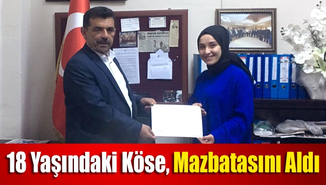 18 Yaşındaki Köse, Mazbatasını Aldı