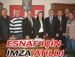 Esnaf için imza atıldı