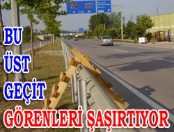 Bu üst geçit görenleri şaşırtıyor