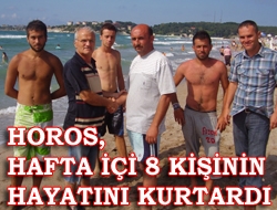 Horos, hafta içi 8 Kişinin hayatını Kurtardı