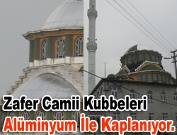 Kandıra Zafer Camii Kubbeleri alüminyum ile kaplanıyor.