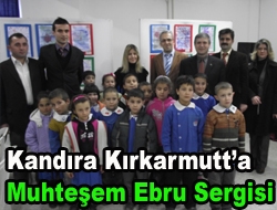 Kandıra Kırkarmut’ta muhteşem ebru sergisi