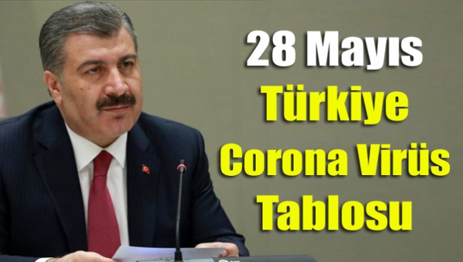 28 Mayıs Türkiye Corona virüs tablosu