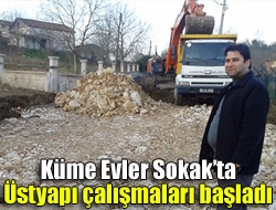 Küme Evler Sokakta üstyapı çalışmaları başladı