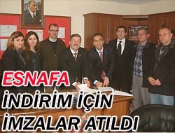 Esnafa indirim için imzalar atıldı