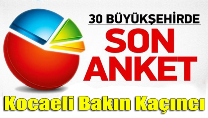 30 büyük belediye için anket yapıldı! Kocaeli bakın kaçıncı