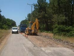 Kandıra’da yol çalışması