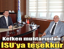 Kefken muhtarından İSUya teşekkür