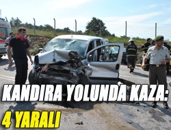 Kandıra yolunda kaza: 4 yaralı