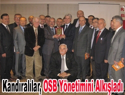 Kandıralılar, OSB yönetimini alkışladı