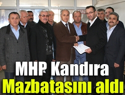 MHP Kandıra mazbatasını aldı