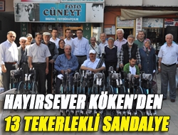 Hayırsever Kökenden 13 tekerlekli sandalye