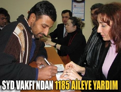 SYD Vakfından 1185 aileye yardım