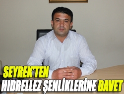 Seyrekten hıdrellez şenliklerine davet