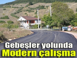 Gebeşler yolunda modern çalışma