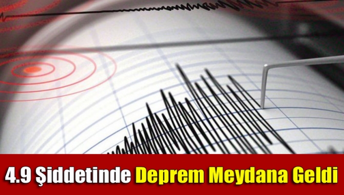 4.9 Şiddetinde deprem meydana geldi