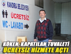 Kapatılan tuvalet artık ücretsiz