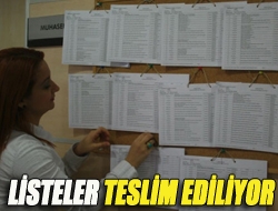 Listeler teslim ediliyor