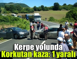 Kerpe yolunda korkutan kaza: 1 yaralı