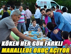 Köken her gün farklı mahallede oruç açıyor