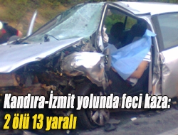 Kandıra-İzmit yolunda feci kaza: 2 ölü 13 yaralı