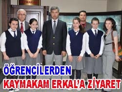 Öğrencilerden Kaymakam Erkal a ziyaret