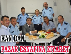 Kan'dan Pazar esnafına ziyaret