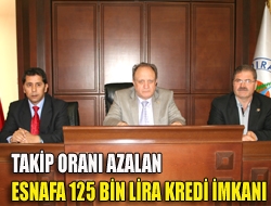 Takip oranı azalan esnafa 125 bin lira kredi imkanı