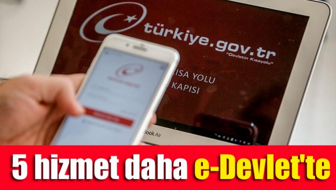 5 hizmet daha e-Devlet'te