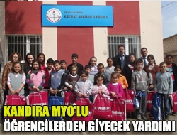 Kandıra MYOlu öğrencilerden giyecek yardımı