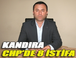 Kandıra CHPde 8 istifa