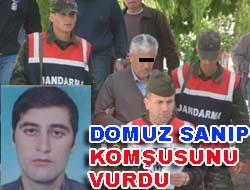 Domuz Sanıp Komşusunu Vurdu