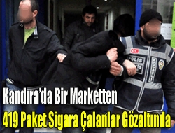 Kandırada Bir Marketten 419 Paket Sigara Çalanlar Gözaltında