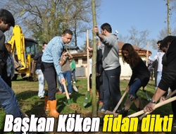 Başkan Köken fidan dikti