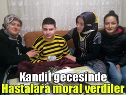 Kandil gecesinde hastalara moral verdiler