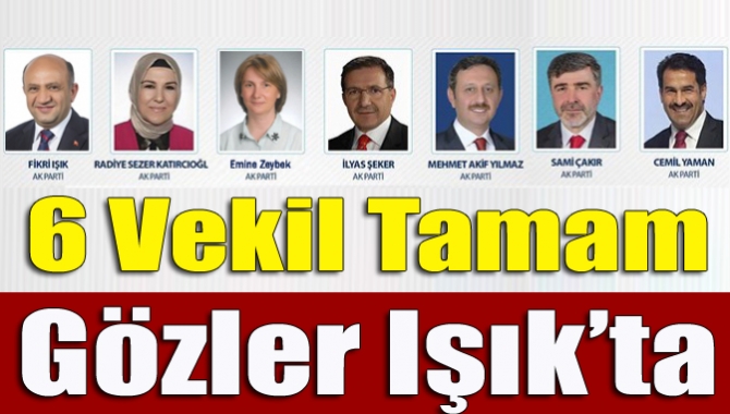 6 vekil tamam gözler Işık’ta