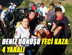 Deniz dönüşü feci kaza: 4 yaralı