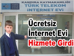 Ücretsiz internet evi hizmete girdi.