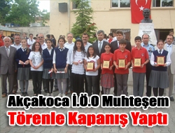 Akçakoca İ.Ö.O muhteşem bir törenle kapanış yaptı.