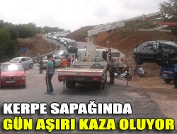 Kerpe sapağında gün aşırı kaza oluyor