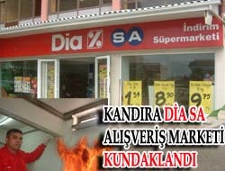 Kandıra Dia SA alışveriş Marketi kundaklandı