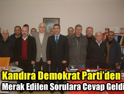 Kandıra Demokrat Partiden merak edilen sorulara cevap geldi.