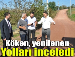 Başkan Köken, yenilenen mahalle yollarını inceledi