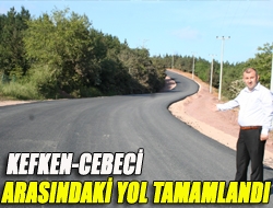 Kefken-Cebeci arasındaki yol tamamlandı